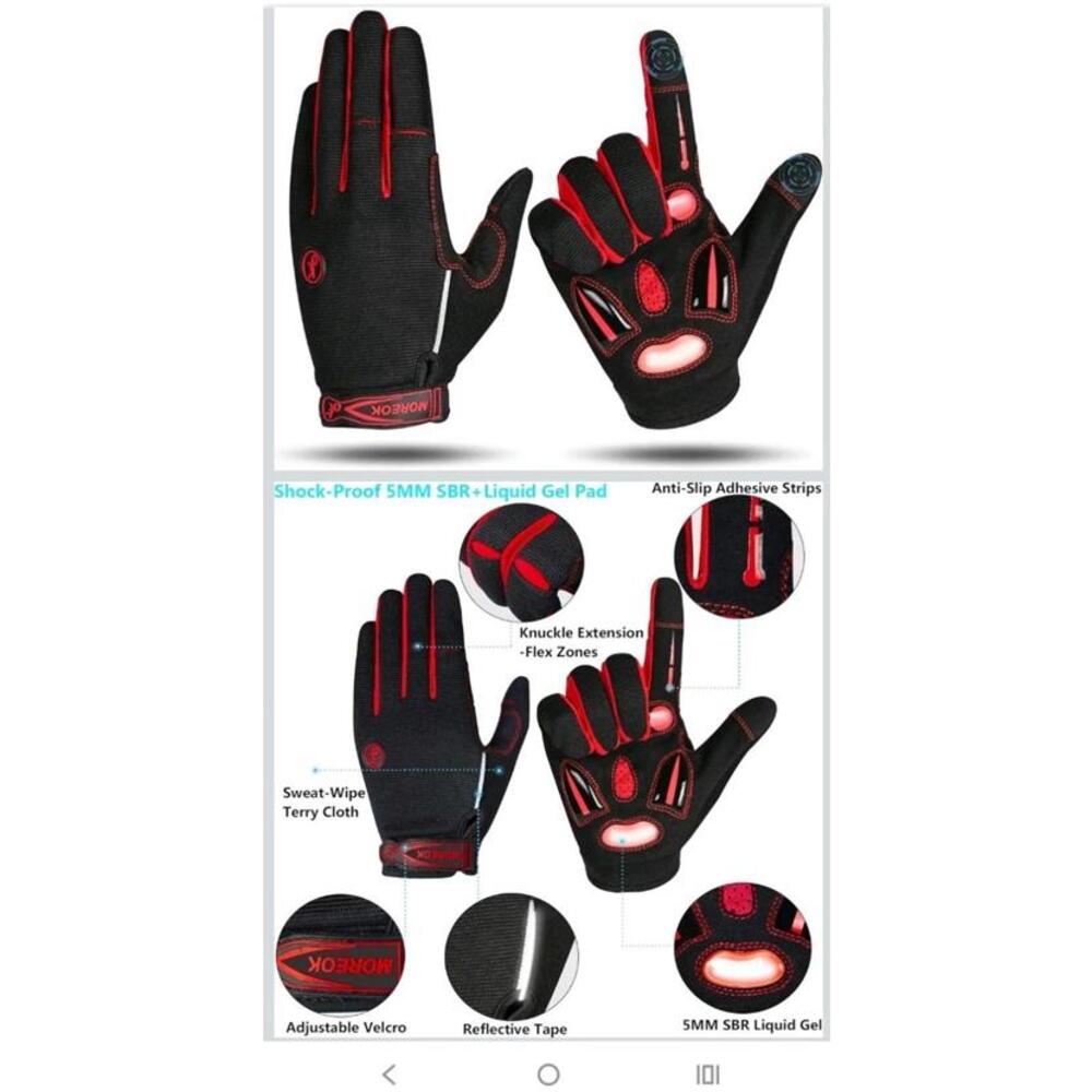 Cycling Gloves Gel Shockproof MTB Road Bike Gloves Breathable Durable Gloves